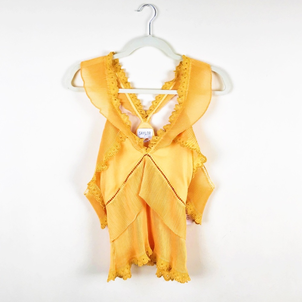SAYLOR Yellow Ruffled Blouse - Picture 3 of 3